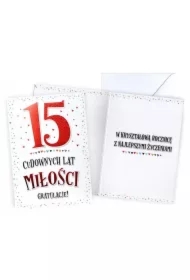 Karnet Rocznica ślubu 15