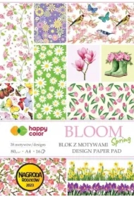 Blok A4 16 ark z motywami Bloom Spring