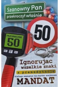 Karnet Urodziny z mandatem 50 lat