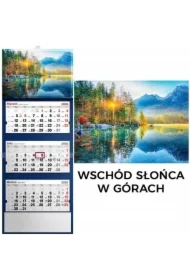 Kalendarz 2026 trójdzielny wschód słońca