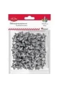 Styropianowe gwiazdki 20x18mm srebrne 60 szt