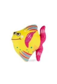 Zabawka, dla kota, żółta ryba, pluszowa, 8, 5 cm