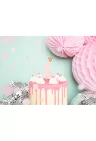 Świeczka urodzinowa 6 jasny różowy 9,5cm