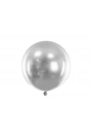 Balon okrągły Glossy srebrny 60cm