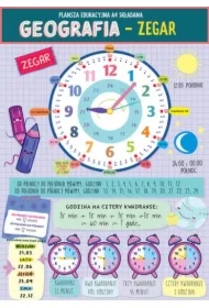 Karta edu składana j. geografia - zegar A4