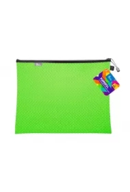 Koperta A4 z suwakiem metalalowym zielona