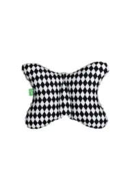 Poduszka Do Wózka Minky Biało Czarne Romby 40 X 30 Cm Lulando