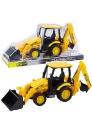 Koparka z napędem i ruchomymi łyżkami żółta