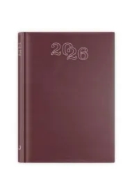 Kalendarz 2026 A5 dzienny standard bordowy