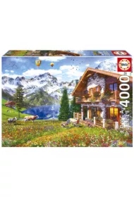 Puzzle 4000 el. Dom w Alpach