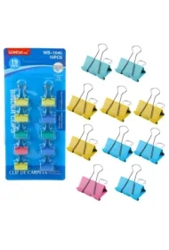 Klipsy biurowe kolorowe 10 szt
