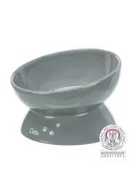 Miska XXL, szara, ceramiczna, o 17 cm