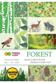 Blok z motywami Forest 80g/m2 A4 16 ark HAPPY COLO