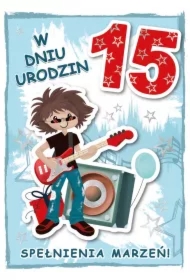 Karnet urodziny 15