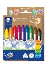 Kredki woskowe trójkątne Jumbo Noris 9 kolorów Staedtler