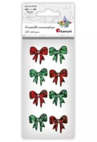 Kryształki samoprzylepne Kokardki 8 szt