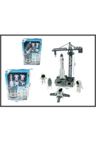 Kosmiczny zestaw rakieta kosmonauci i baza 2mix