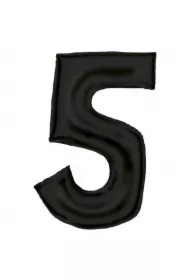 Balon foliowy cyfra 5 satynowa czarna
