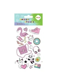 Naklejki 3D Puffy Funky Pink 10x20cm HAPPY COLOR