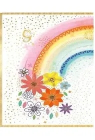 Karnet mini B8 Tęcza z kwiatami
