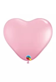 Balon serce pastelowy różowy 15 cm