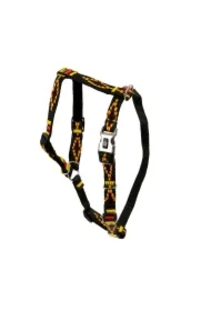 Szelki dla psa, wzór etniczny, taśma polipropylenowa, 25mm/70-90cm czarne