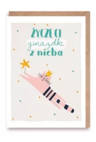 Kartka urodzinowa Gwiazdka z Nieba + eko koperta