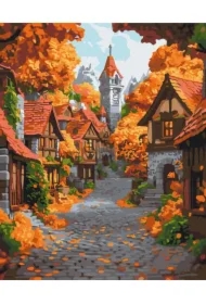 Malowanie po numerach - Październikowe Miasteczko