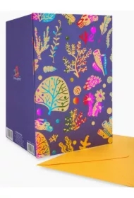 Karnet B6 JCT-19-11-14013 złocony Koralowce fiolet