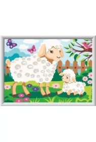 Malowanie po numerach CreArt - Jagnię z mamą