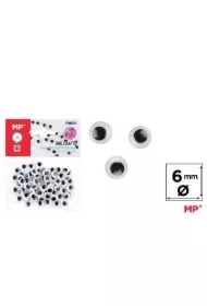 Oczy ruchome samoprzylepne 6mm