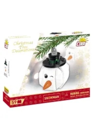 Dekoracja choinkowa z klocków - Bałwanek