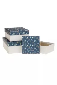 Pudełko prezentowe 3 szt kwiaty