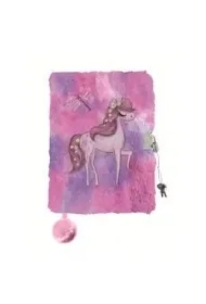 Pamiętnik z kłódką A5 3D włochacz Horse