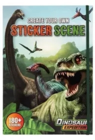 Książka z naklejkami A4 Dino