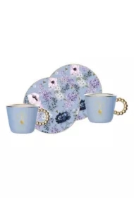 Zestaw filiżanek ze spodkami do espresso Bridgerton