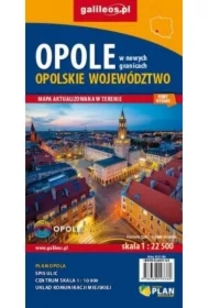 Mapa Województwo opolskie. Opole w nowych granicach. Skala 1: 22 500