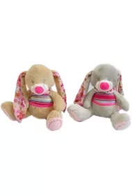 Zajączek baby z grzechotką 18cm MIX
