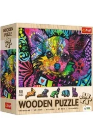Puzzle drewniane 501 el. Kolorowy szczeniak