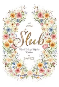 Karnet KW Ślub - Kolorowy pattern