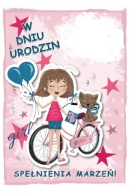 Karnet urodziny dziewczynka