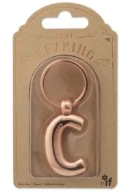Metalowy brelok do kluczy litera C Keyring