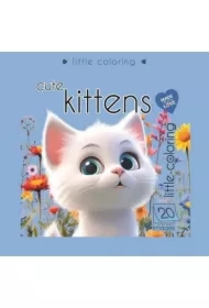 Kolorowanka 140x140 Słodkie kotki niebieska