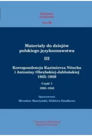 Materiały do dziejów pol. językoznawstwa 3 T.1-2