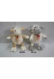 Owca 2wz z szalikiem w kwiatki 15cm