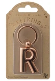 Metalowy brelok do kluczy litera R Keyring