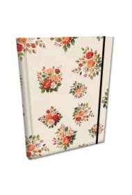 Notes B6 z gumką Soft Touch Róże W Beżu