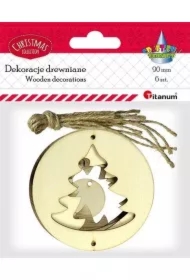 Drewniane zawieszki choinka