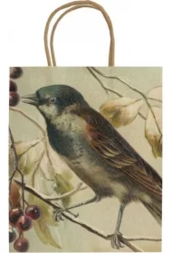 Torebka ozdobna A5 STBAG136 Ptaszek na gałęzi
