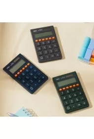 Deli Kalkulator kieszonkowy 12-pozycyjny ciemno szary